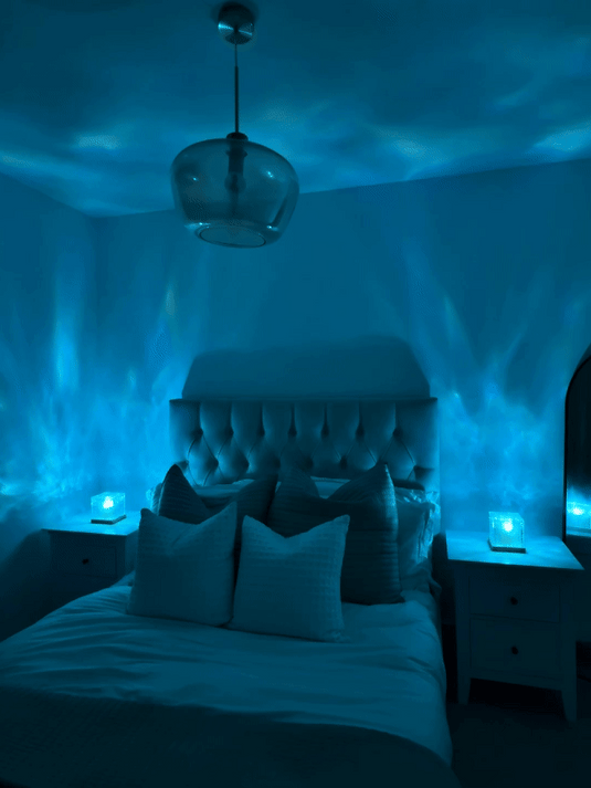 Decoracion Habitacion Hombre Lampara Decorativa Aurora Boreal Tipó Cristal  Luz Led Rgb | Cuotas Sin Proyector Luces Cambio Color